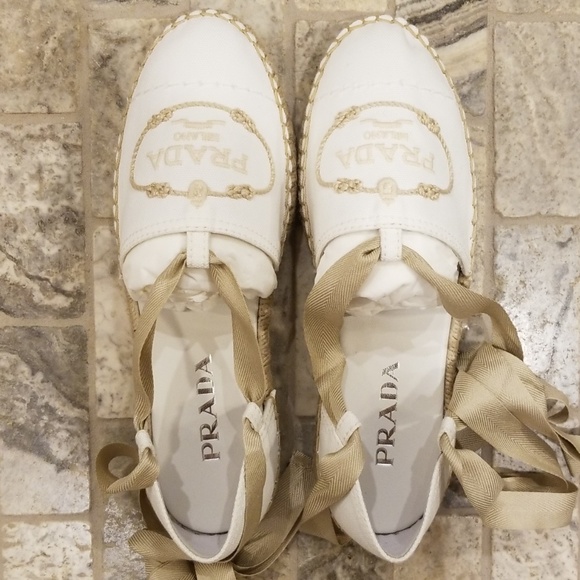 🚫SOLD❌AUTHENTIC PRADA LACE-UP ESPADRILLES - Picture 3 of 5
